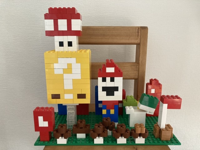 レゴでマリオの立体世界を作ってみたよ！レゴで伸びる創造力！！